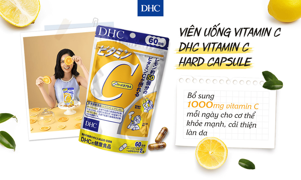 Uống vitamin C DHC có bị nổi mụn không ?