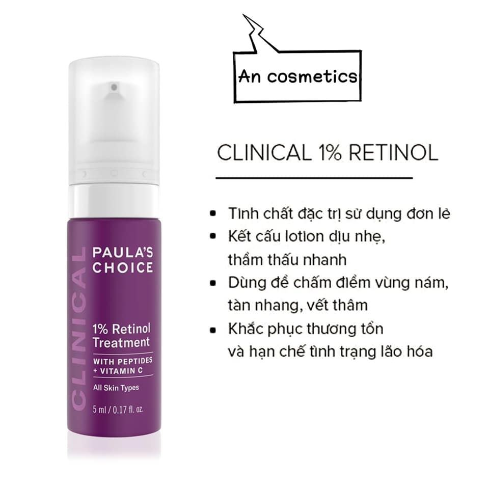 Paula’s Choice Clinical 1% Retinol trị nám và nếp nhăn