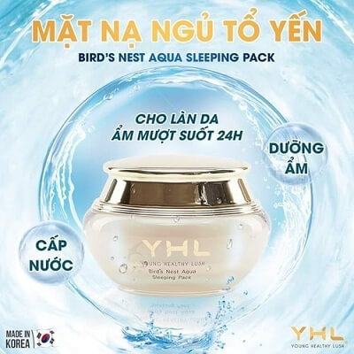 Review mặt nạ ngủ tổ yến YHL