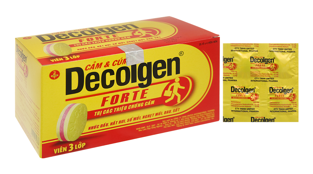 Decolgen Forte trị các triệu chứng cảm thông thường, viêm mũi dị ứng