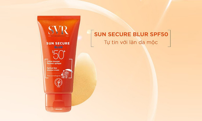 Kem chống nắng nâng tone che khuyết điểm SVR Sun Secure Blur SPF50