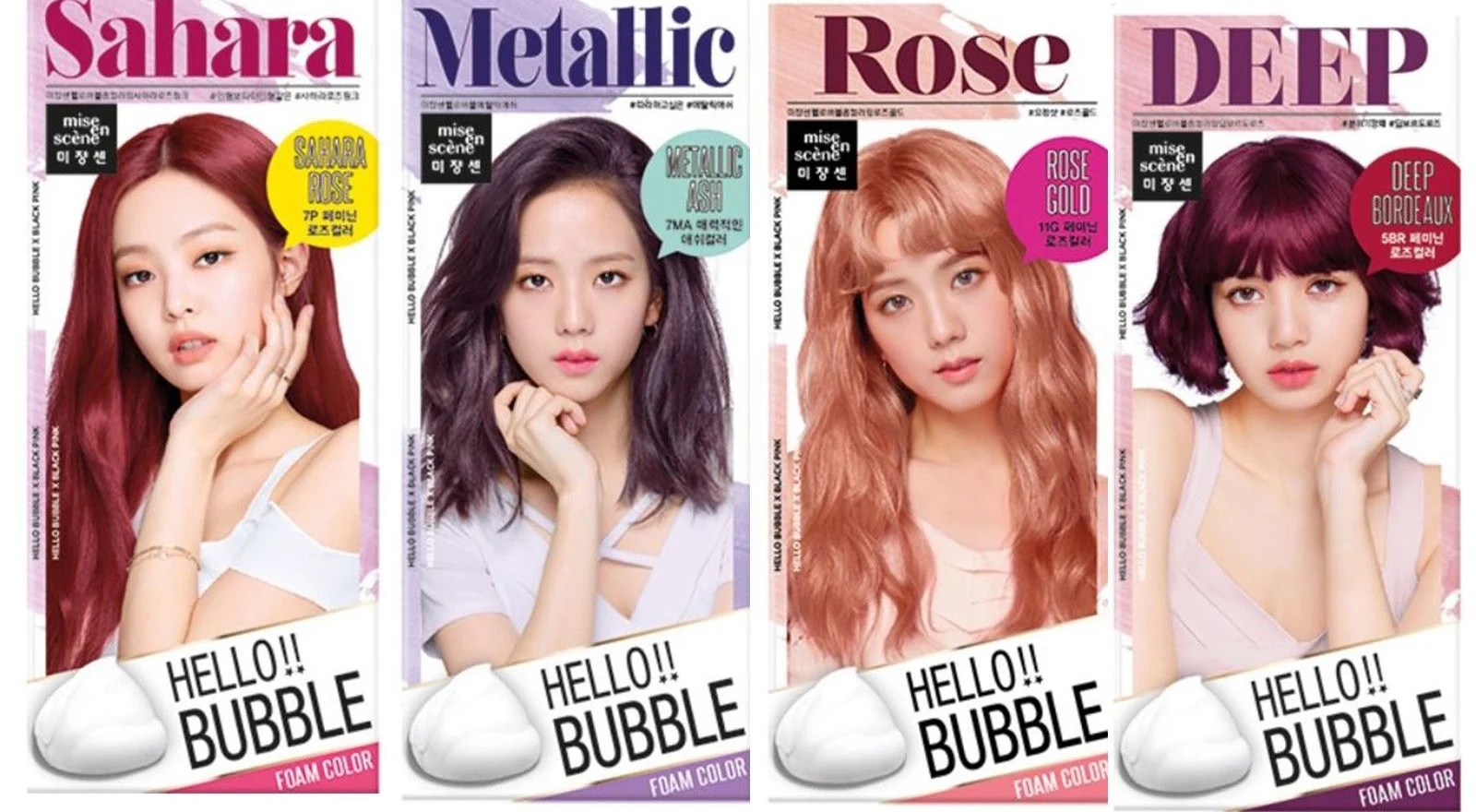 Thuốc nhuộm tóc bọt Hello Bubble Foam Mise En Scene - BlackPink